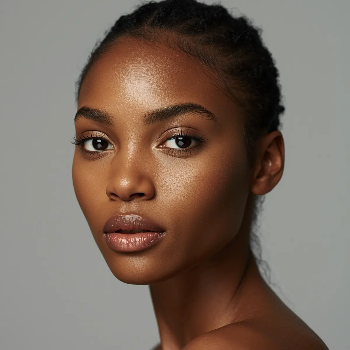 Portrait photography session with professional lighting