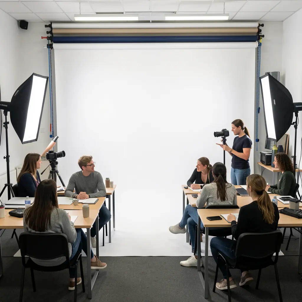 Photography studio classroom in Auckland